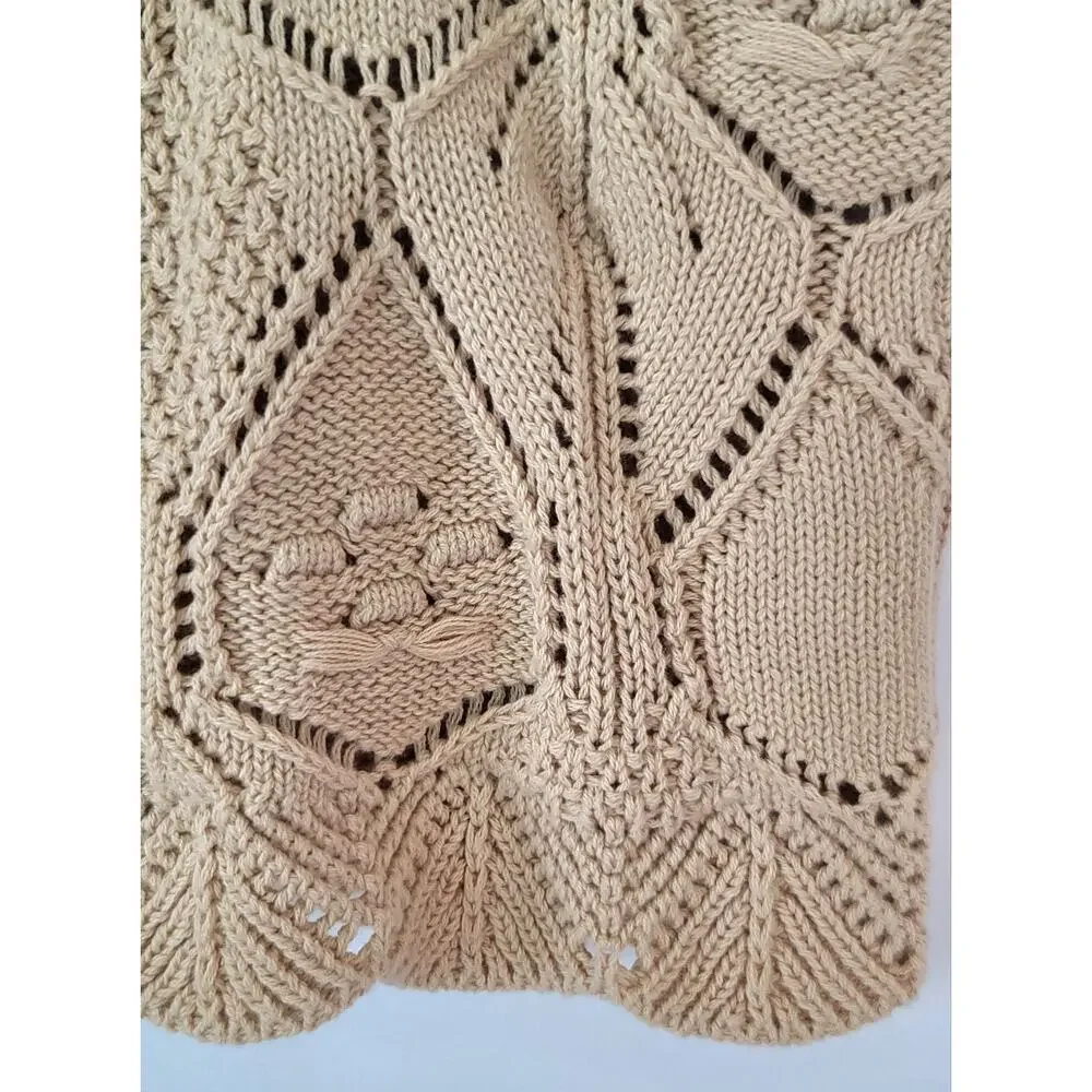 NWT Chelsea & Violet Boho Hippie Festival Crochet Ruffle Tank Top Women's Small - Picture 8 of 13